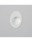 Balise Extérieure Murale LED Encastrable 3W Ronde Coney Blanche