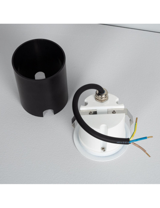 Balise Extérieure Murale LED Encastrable 3W Ronde Coney Blanche