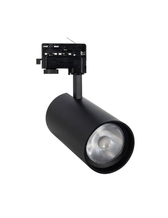Spot LED sur Rail Triphasé 40W d'Angelo CCT PHILIPS Xitanium 15-36º Noir