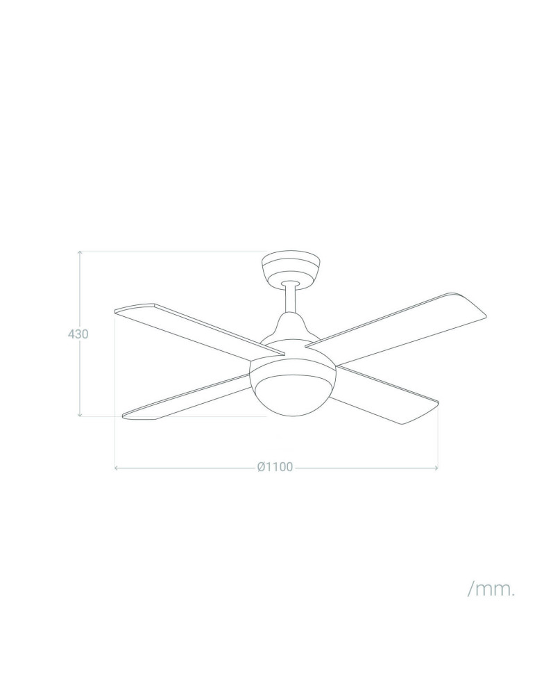 Ventilateur de Plafond Navy Bois 110cm