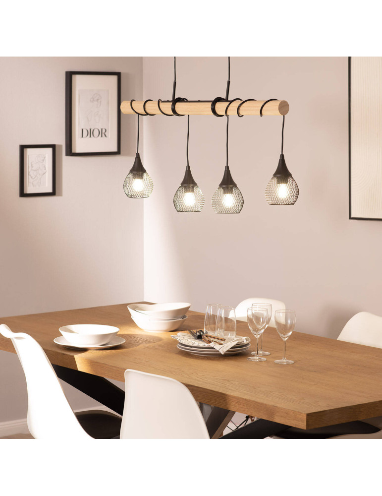 Suspension Métal et Bois Monah