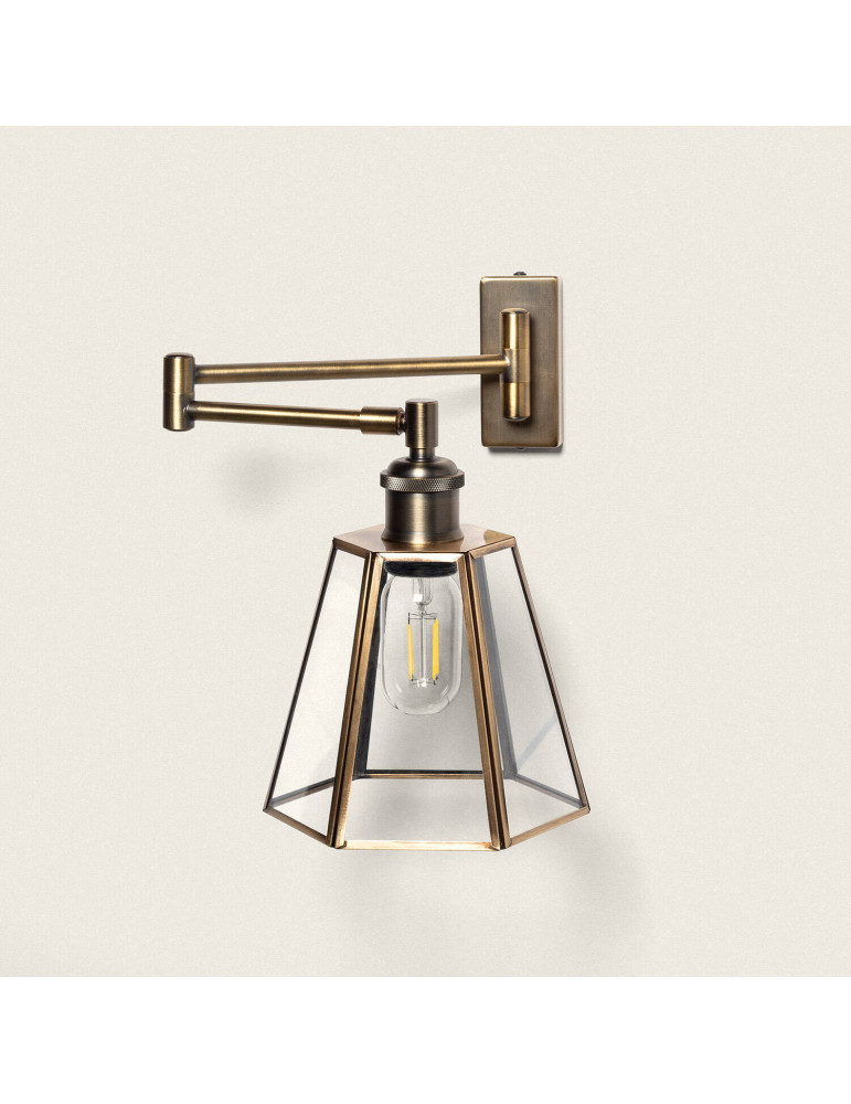 Lampe Murale Métal et Verre Brontom