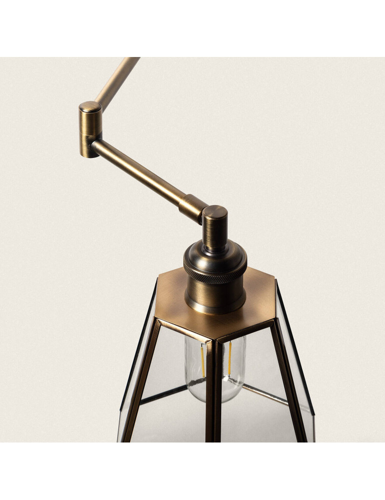 Lampe Murale Métal et Verre Brontom