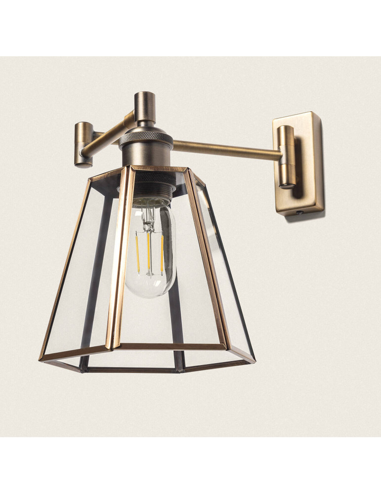Lampe Murale Métal et Verre Brontom
