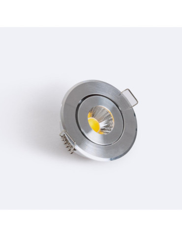 Spot Downlight LED Rond COB CRI90 Coupe Ø 45 mm Argentée