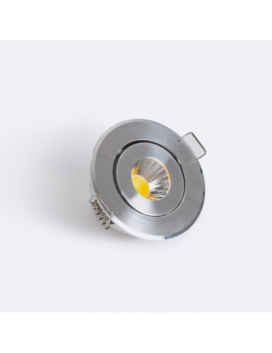 Spot Downlight LED Rond COB CRI90 Coupe Ø 45 mm Argentée Spot Downlight LED Rond COB CRI90 Coupe Ø 45 mm Argentée