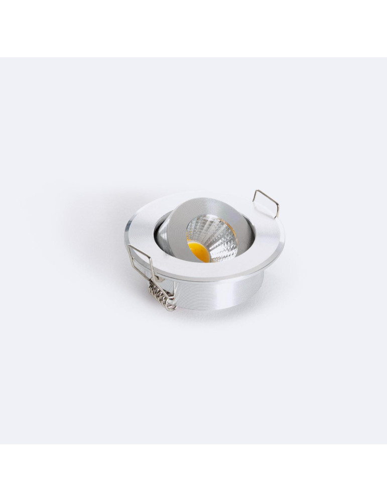 Spot Downlight LED Rond COB CRI90 Coupe Ø 45 mm Argentée