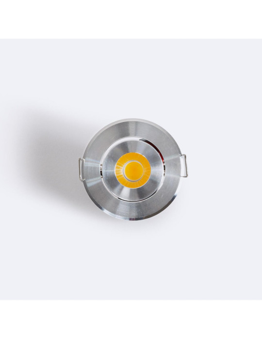 Spot Downlight LED Rond COB CRI90 Coupe Ø 45 mm Argentée