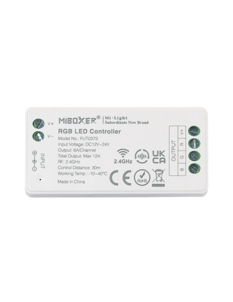 Contrôleur Variateur RGB 12/24V DC + Télécommande RF 4 Zones MiBoxer