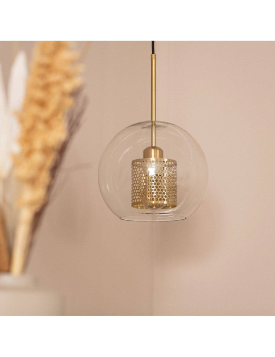 Suspension Métal et Verre Julieta