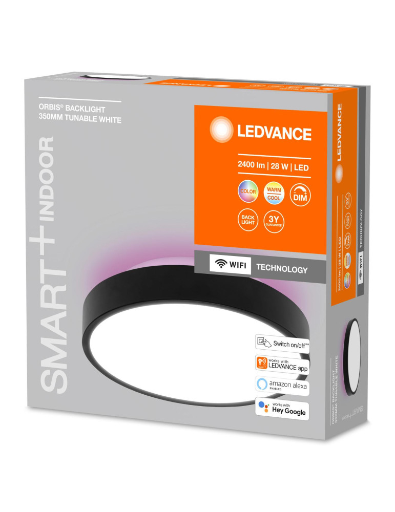Plafonnier LED 28W Smart+ WiFi ORBIS Backlight LEDVANCE 4058075573574