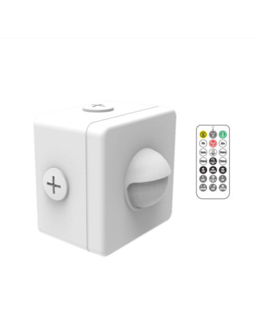 Détecteur de Présence PIR et Crépuscule 200º en saillie avec Télécommande