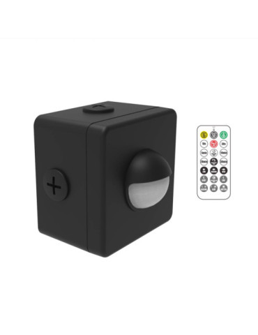 Détecteur de Présence PIR et Crépuscule 200º en saillie avec Télécommande