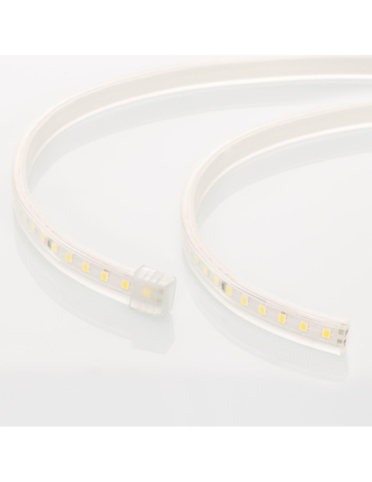 Ruban LED 220V SMD2835 120LED/m Blanc Très Chaud IP65 Largeur 12mm Coupe 100cm