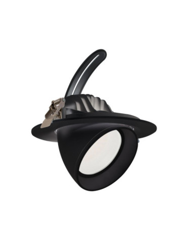 Downlight LED 60W Rond Orientable OSRAM 120 lm/W LIFUD Coupe Ø 200 mm Noir