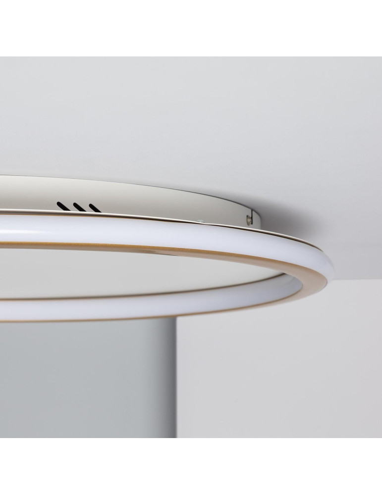 Plafonnier LED Rond Métal CCT Sélectionnable Allharo 36W Ø600 mm