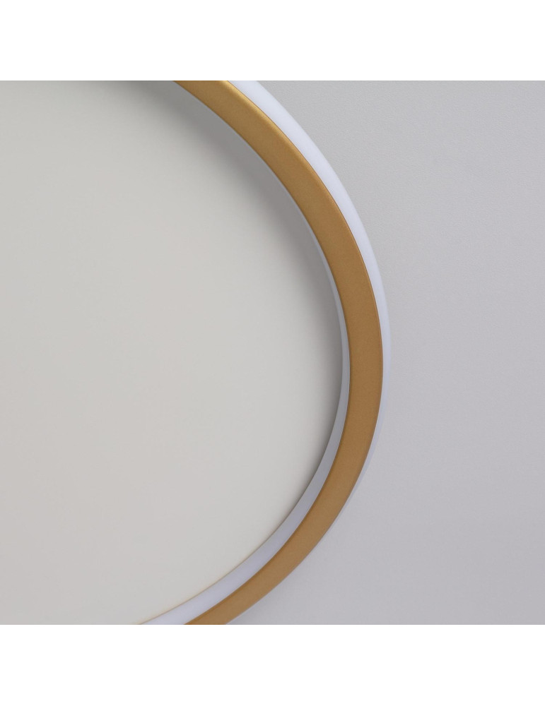 Plafonnier LED Rond Métal CCT Sélectionnable Allharo 36W Ø600 mm