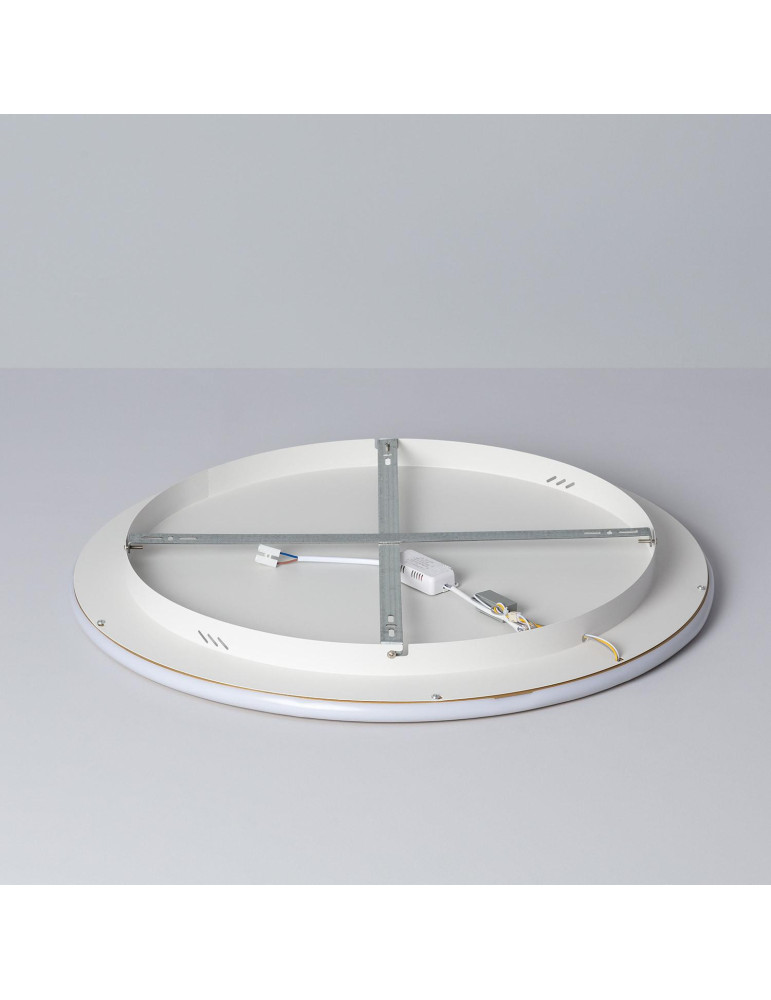 Plafonnier LED Rond Métal CCT Sélectionnable Allharo 36W Ø600 mm