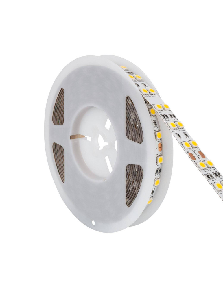 Ruban LED 24V DC 120LED/m 5m Double Largeur IP20 Largeur 15mm Coupe tous les 10cm