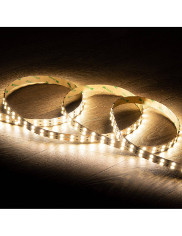 Ruban LED 24V DC 120LED/m 5m Double Largeur IP20 Largeur 15mm Coupe tous les 10cm