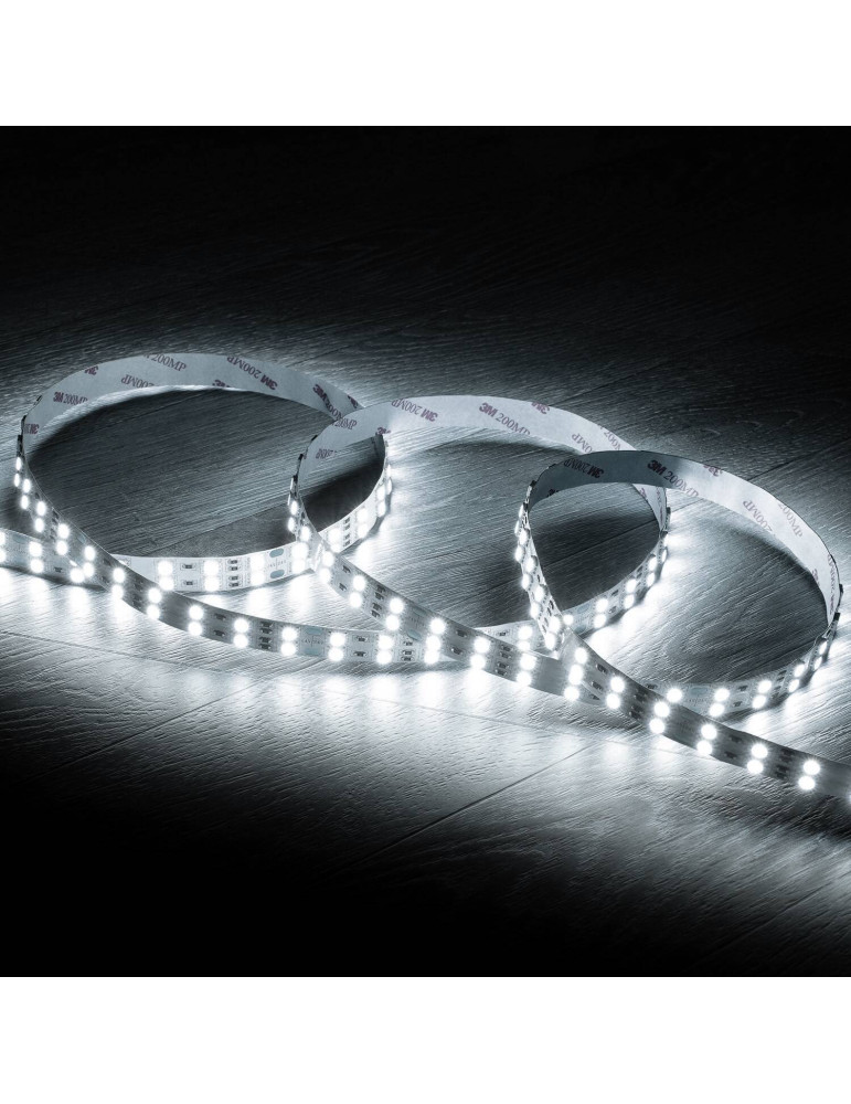 Ruban LED 24V DC 120LED/m 5m Double Largeur IP20 Largeur 15mm Coupe tous les 10cm