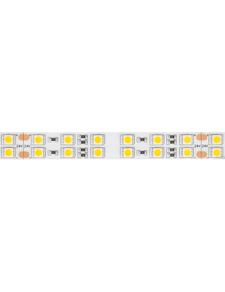 Ruban LED 24V DC 120LED/m 5m Double Largeur IP20 Largeur 15mm Coupe tous les 10cm