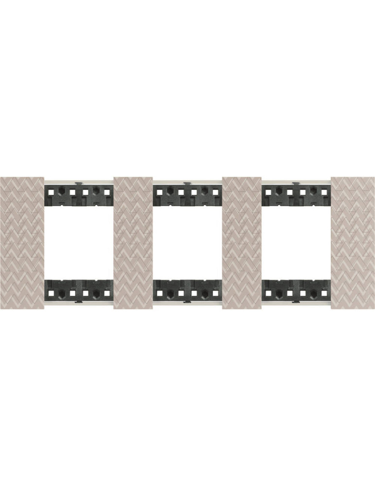 Platine de Finition 2 x 3 Modules IMD BTicino Living Now KA4802M3M_