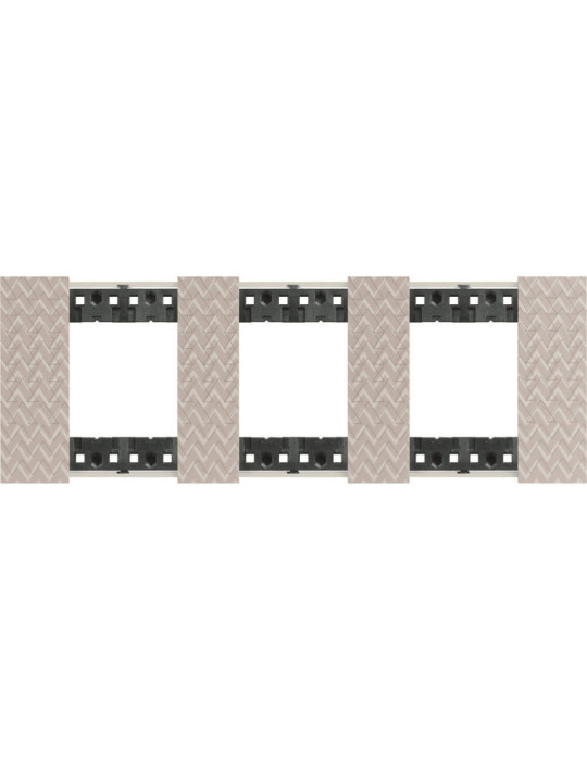 Platine de Finition 2 x 3 Modules IMD BTicino Living Now KA4802M3M_