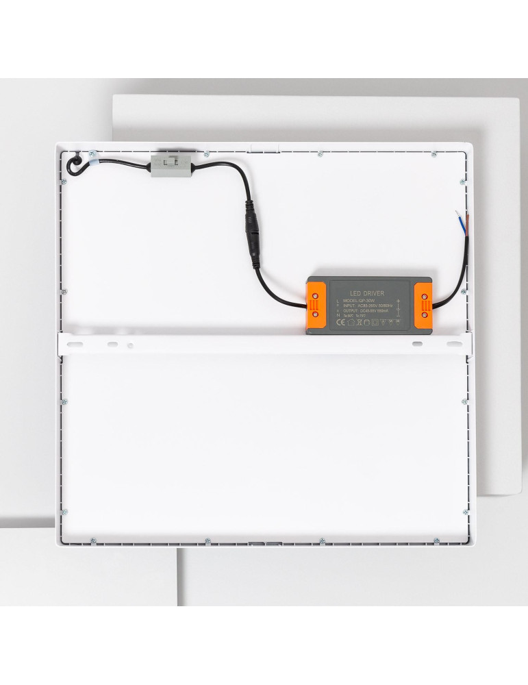 Plafonnier LED Carré 30W Extra-Plat CCT Sélectionnable 400x400 mm