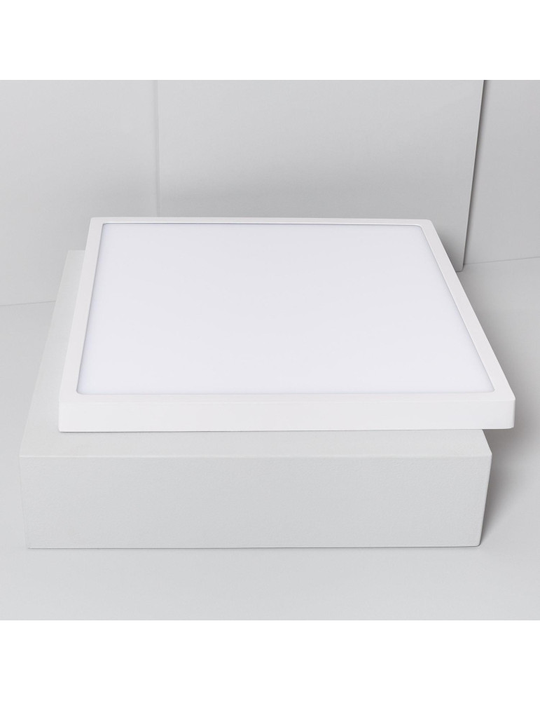 Plafonnier LED Carré 30W Extra-Plat CCT Sélectionnable 400x400 mm