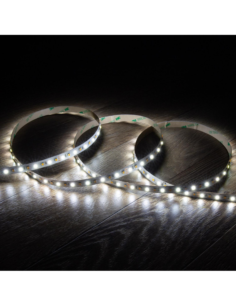 Ruban LED CCT 24V DC SMD2835 60LED/m 5m IP20 Largeur 10mm Coupe 5cm
