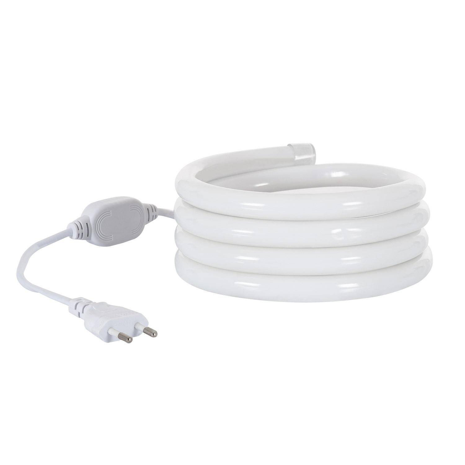 Néon LED Flexible 360º Rond Dimmable 120LED/m 220V AC Bleue IP67 Coupe tous les 100cm 4m