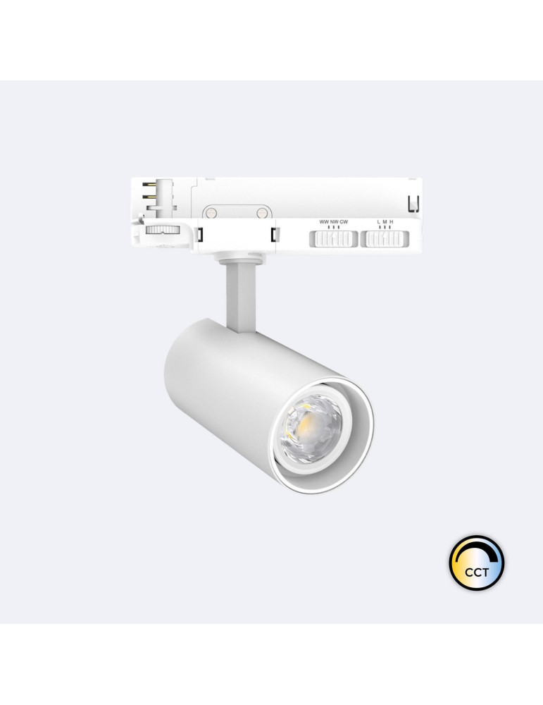 Spot LED sur Rail Triphasé 20W Fasano Dimmable CCT Blanc