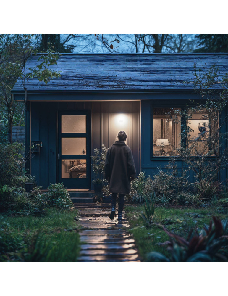 Projecteur LED Slim Crystal 120lm/W 10W IP65 avec Détecteur de Présence PIR