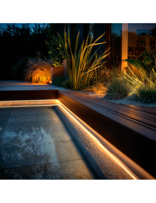 Ruban LED 12V DC SMD2835 60LED/m 5m IP68 Largeur 10mm Coupe 5cm