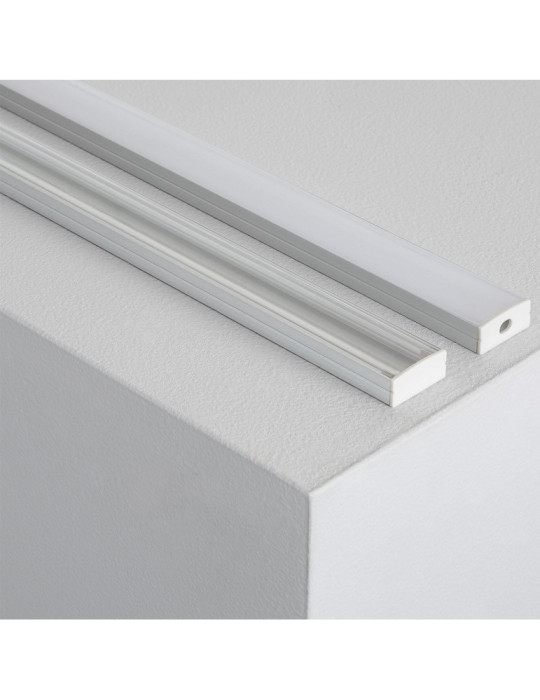 Profilé Aluminium en Saillie 2m pour Double Ruban LED jusqu'à 20mm
