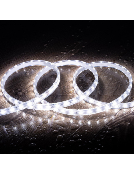 Ruban LED 220V SMD2835 60LED/m Blanc Froid IP65 Largeur 12mm Coupe 100cm