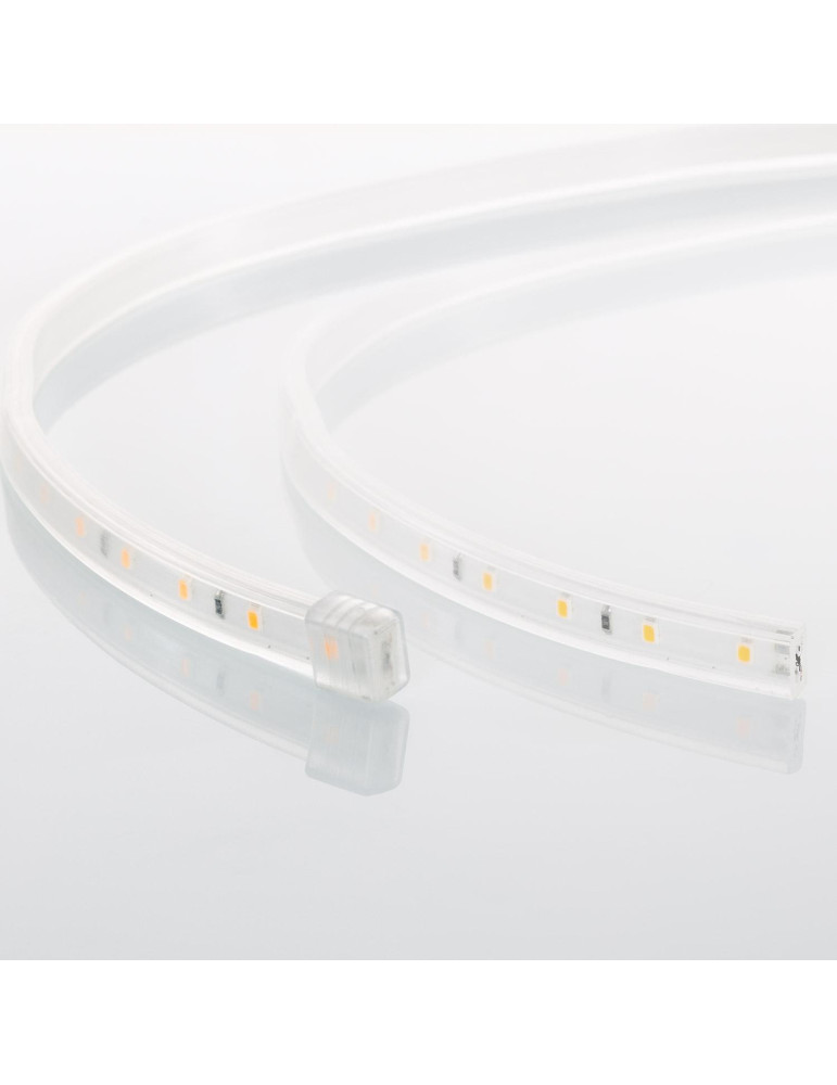 Ruban LED 220V SMD2835 60LED/m Blanc Froid IP65 Largeur 12mm Coupe 100cm