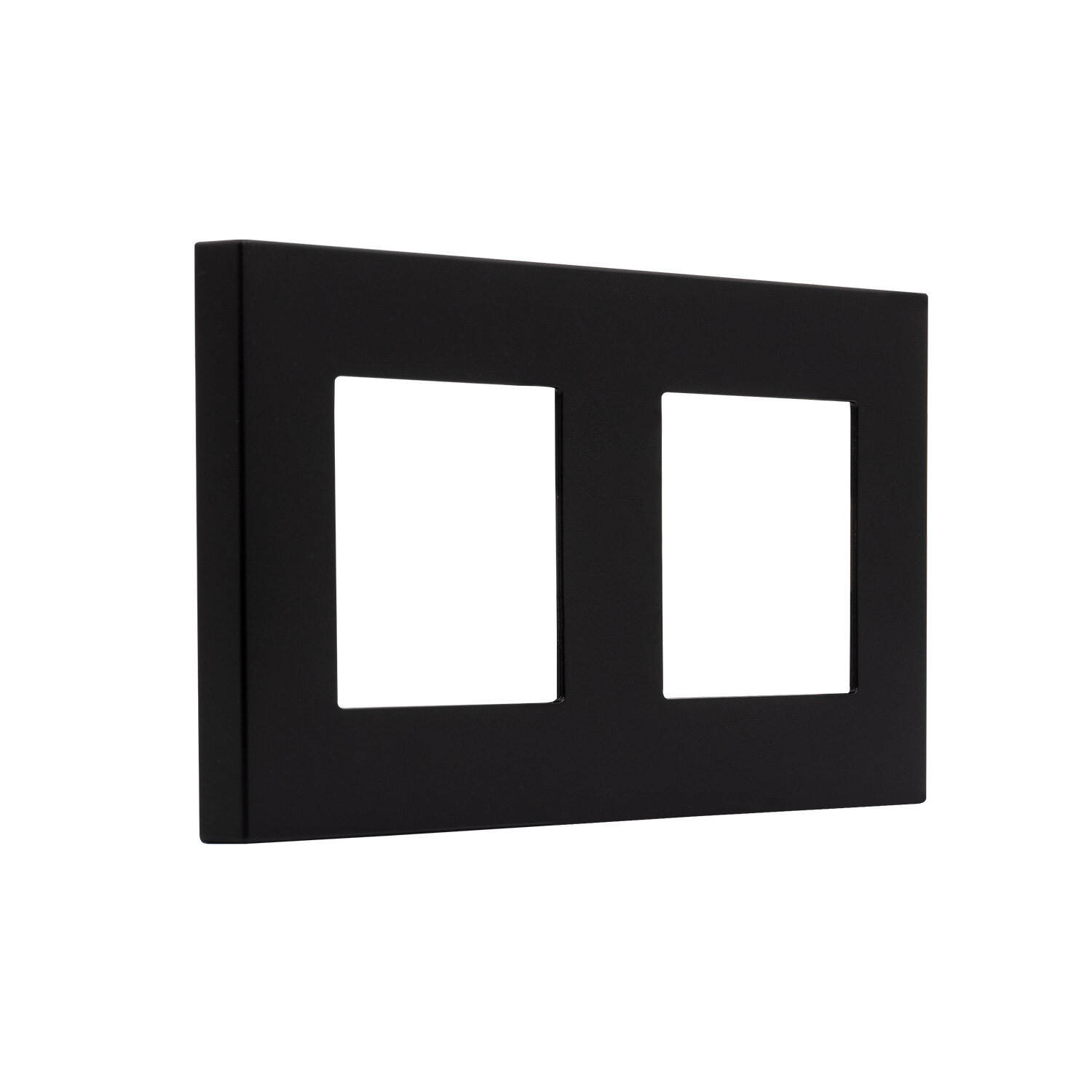 Cadre PC 2 Emplacements Modern Noir pour interrupteur tactile moderne