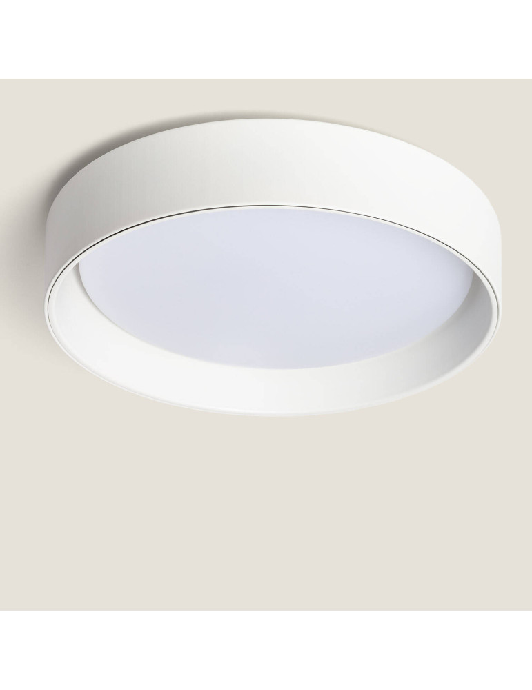 Plafonnier LED Rond Métal 20W CCT Sélectionnable Broadway Ø450 mm