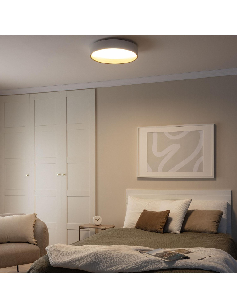 Plafonnier LED Rond Métal 20W CCT Sélectionnable Broadway Ø450 mm