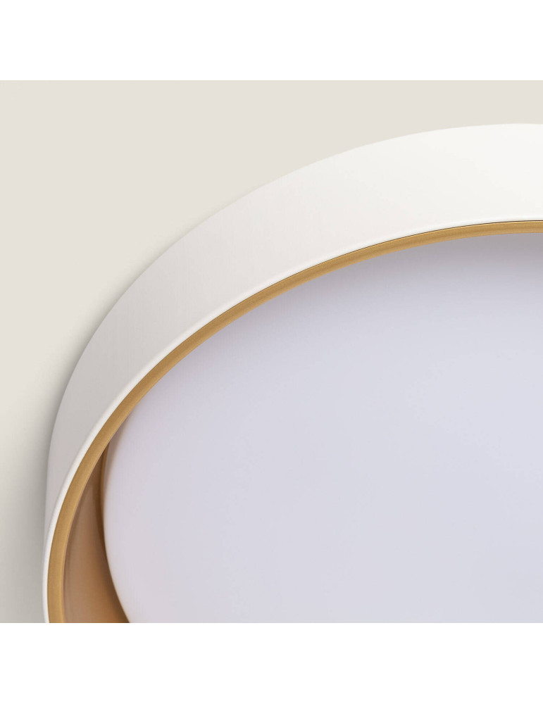 Plafonnier LED Rond Métal 20W CCT Sélectionnable Broadway Ø450 mm