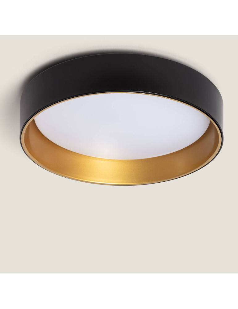Plafonnier LED Rond Métal 20W CCT Sélectionnable Broadway Ø450 mm