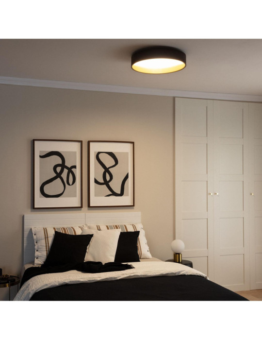 Plafonnier LED Rond Métal 20W CCT Sélectionnable Broadway Ø450 mm