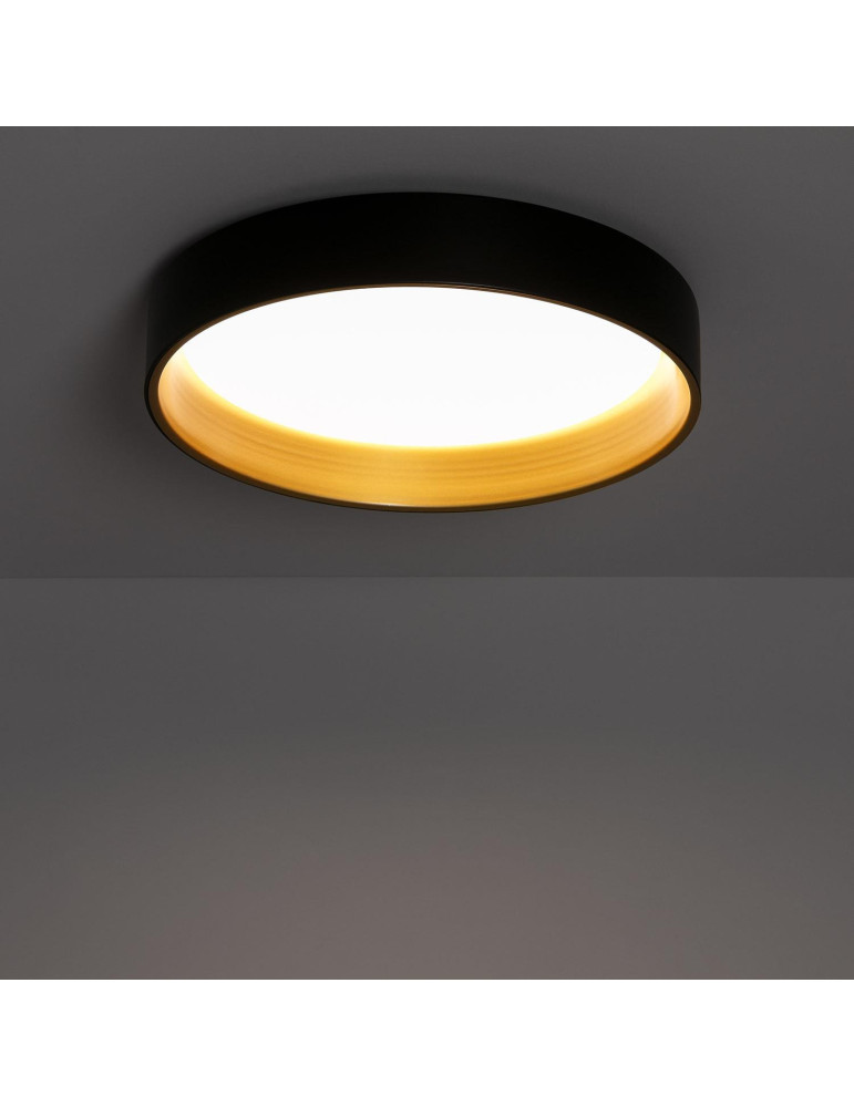 Plafonnier LED Rond Métal 20W CCT Sélectionnable Broadway Ø450 mm