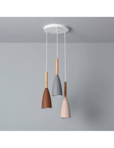 Suspension Métal et Bois Rain
