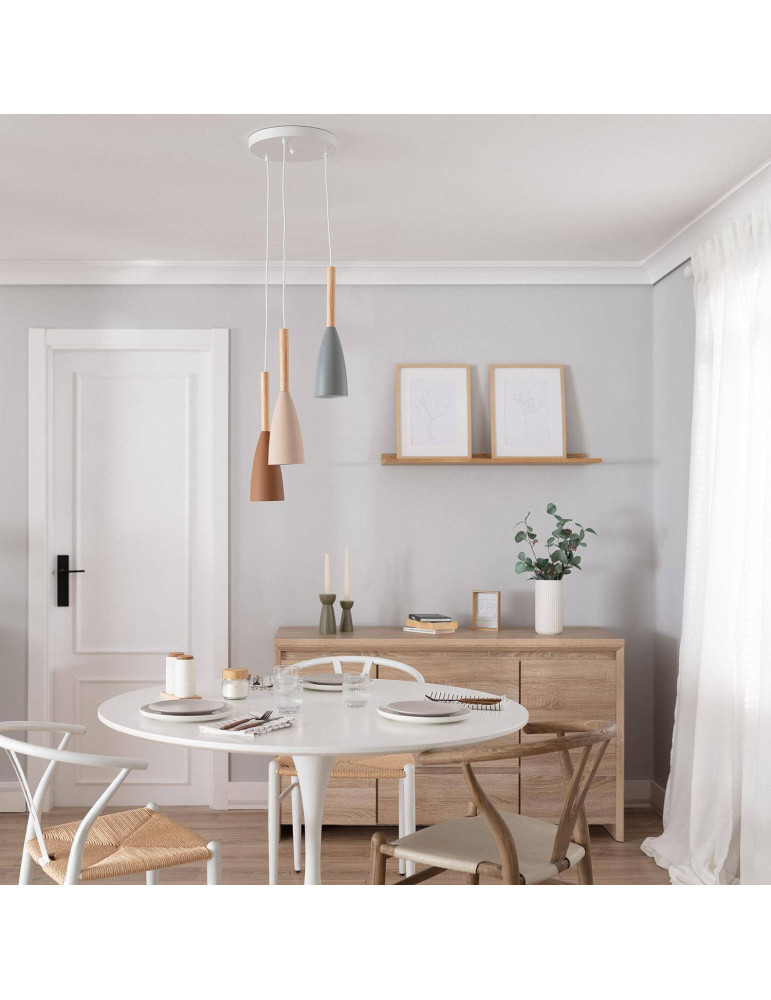 Suspension Métal et Bois Rain