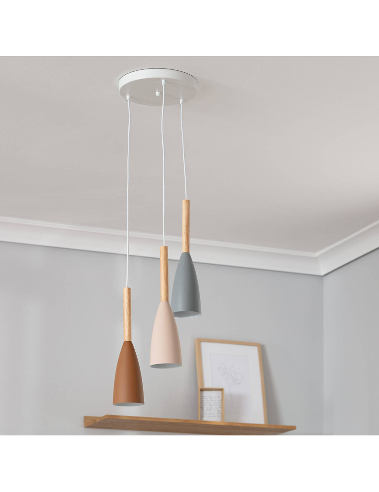 Suspension Métal et Bois Rain