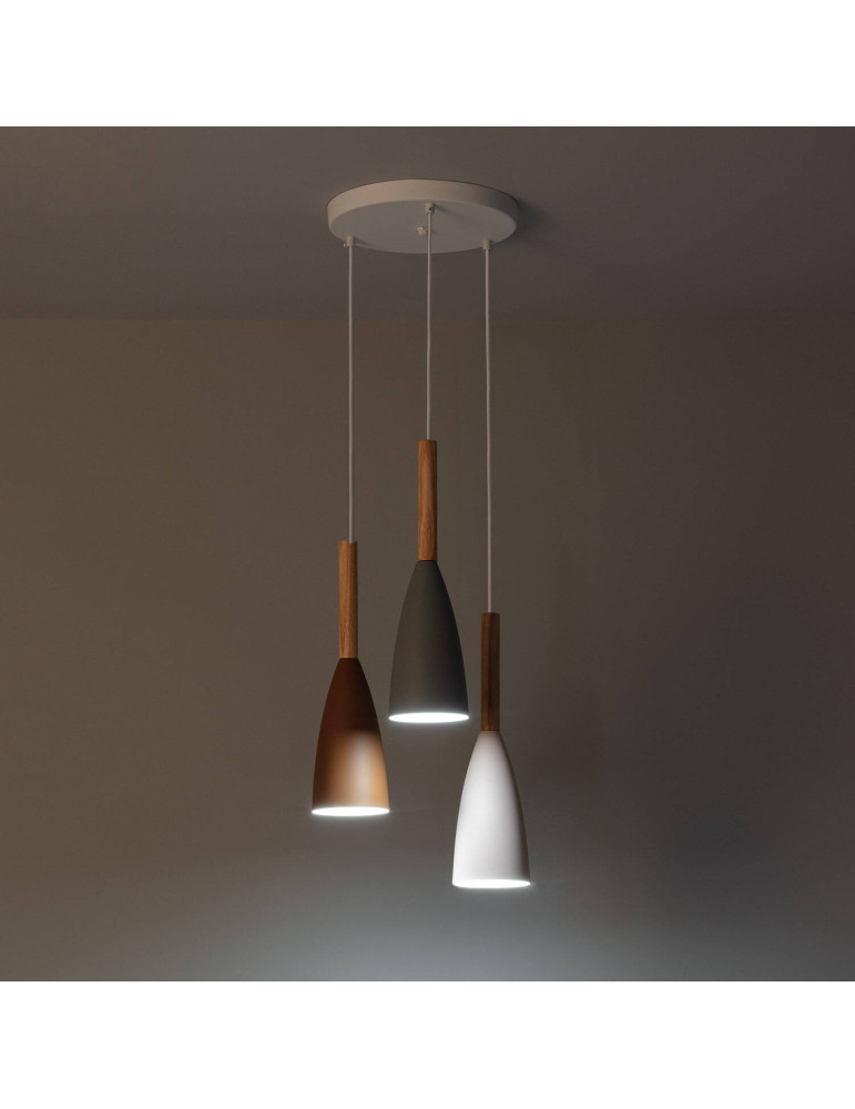 Suspension Métal et Bois Rain