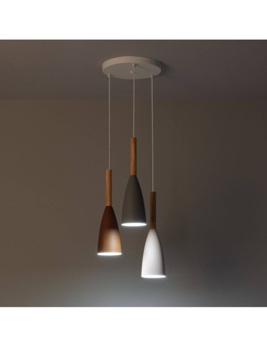 Suspension Métal et Bois Rain